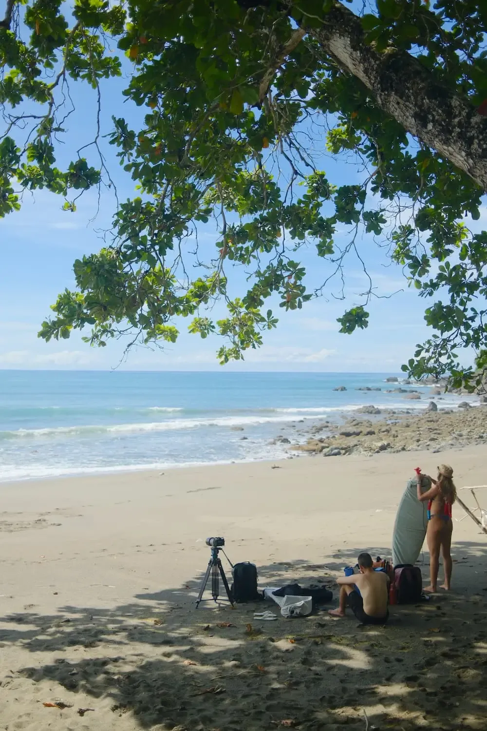 Sunny day on Pavones beach, calm and uncrowded, southern Pacific Costa Rica
