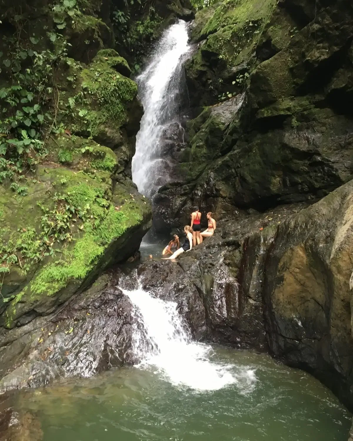 Hidden waterfall in the jungle near Pavones, southern Costa Rica